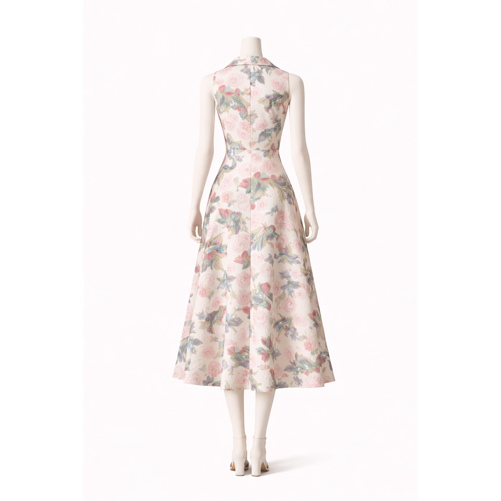 Enchanted Garden Elegance Midi Dress