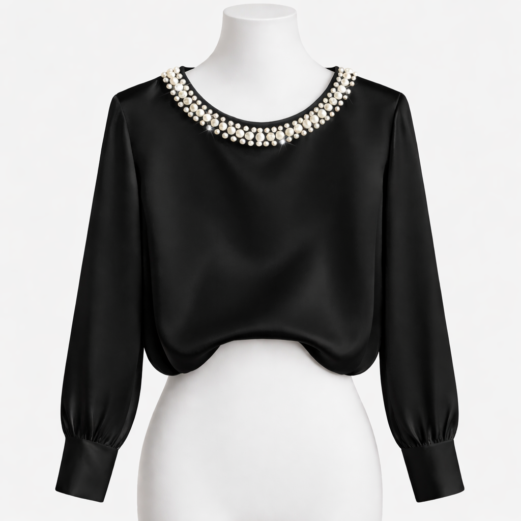 Black Pearl Elegance Blouse