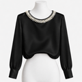 Black Pearl Elegance Blouse