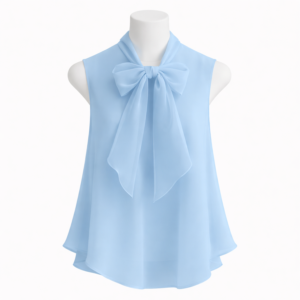 Sky Whisper Asymmetrical Bow Top
