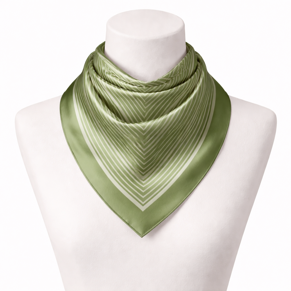 Sage Geometry Scarf
