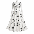 Noir Botanica A-Line Gown