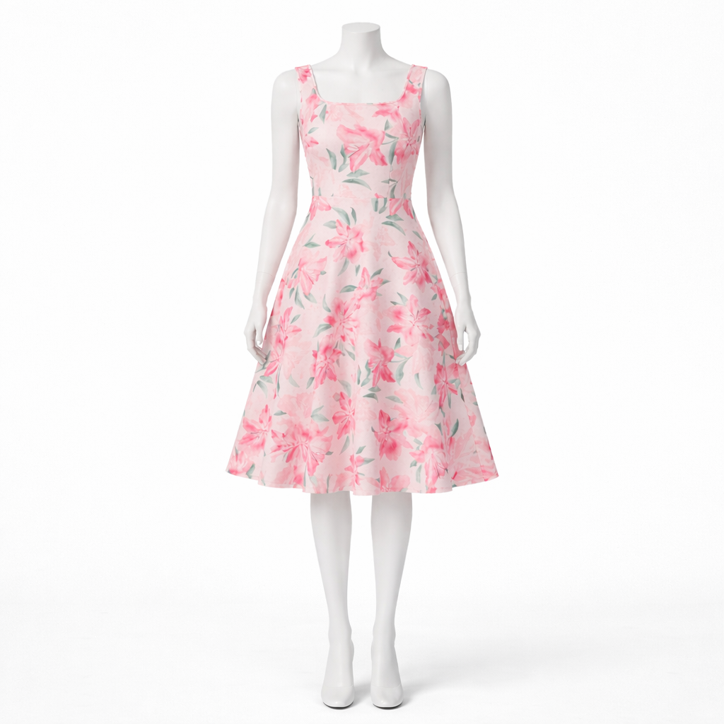 Blush Bloom Midi Dress