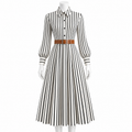 The Monochrome Muse Midi Shirt Dress