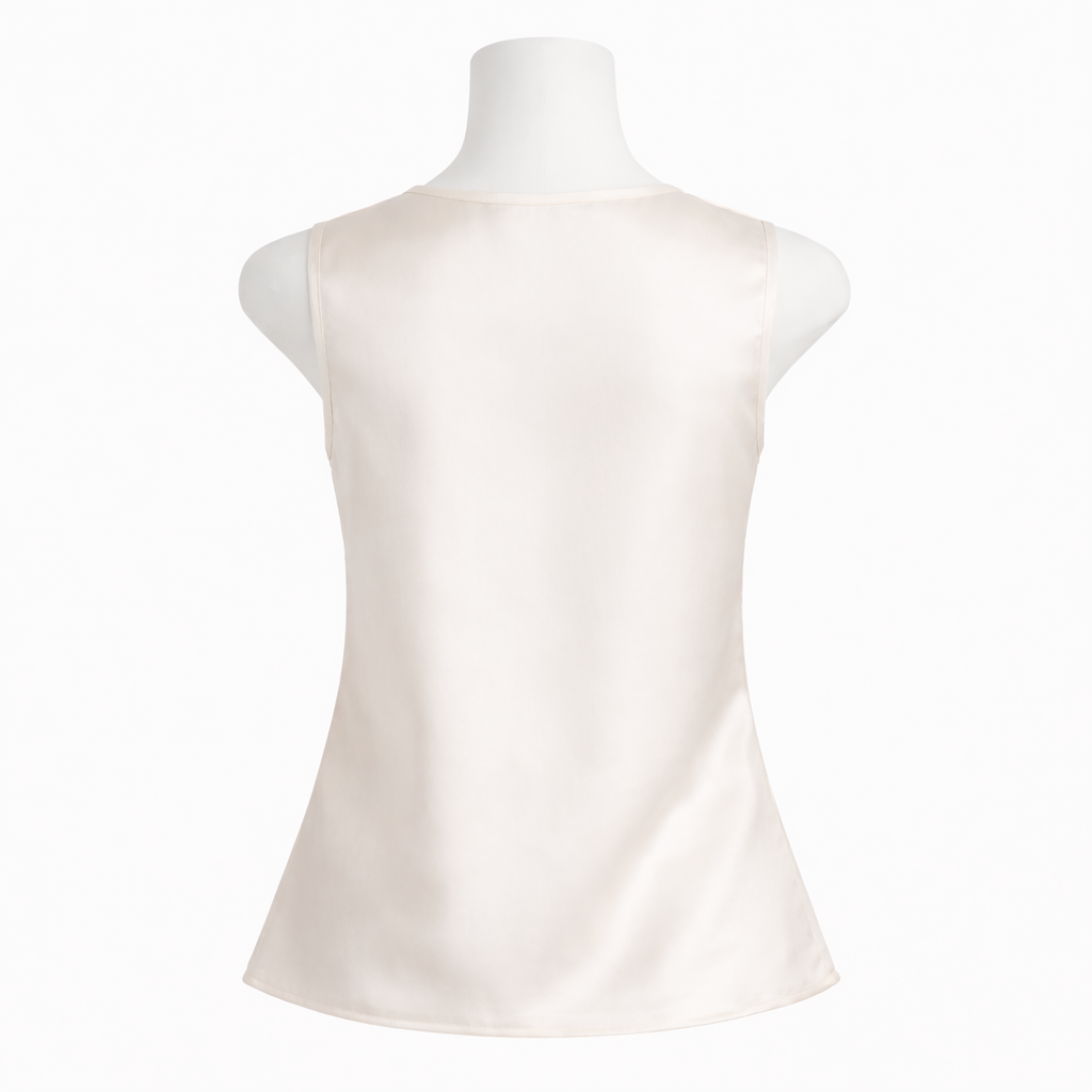 Pearl Bloom Satin Tank Top