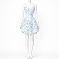 Blue blossom mini dress