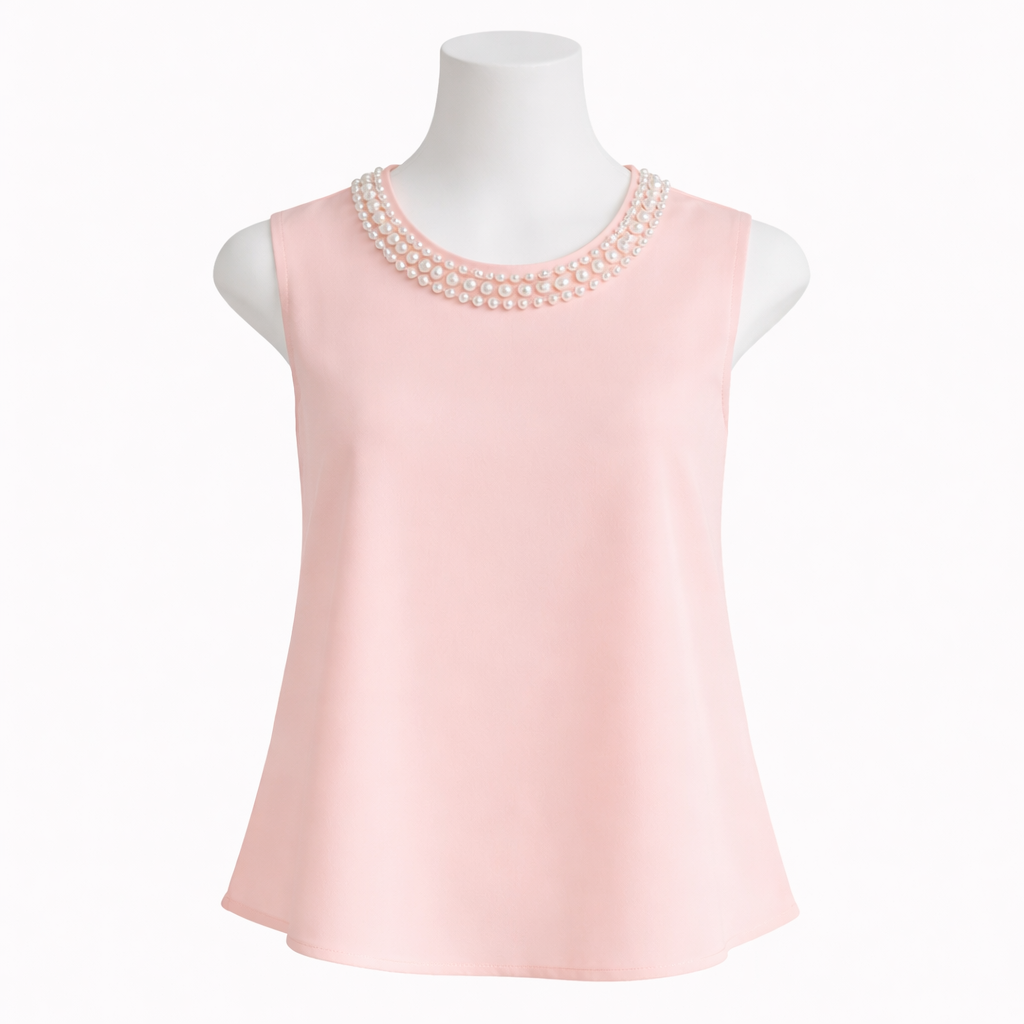 Blush Pearl Elegance Tank Top