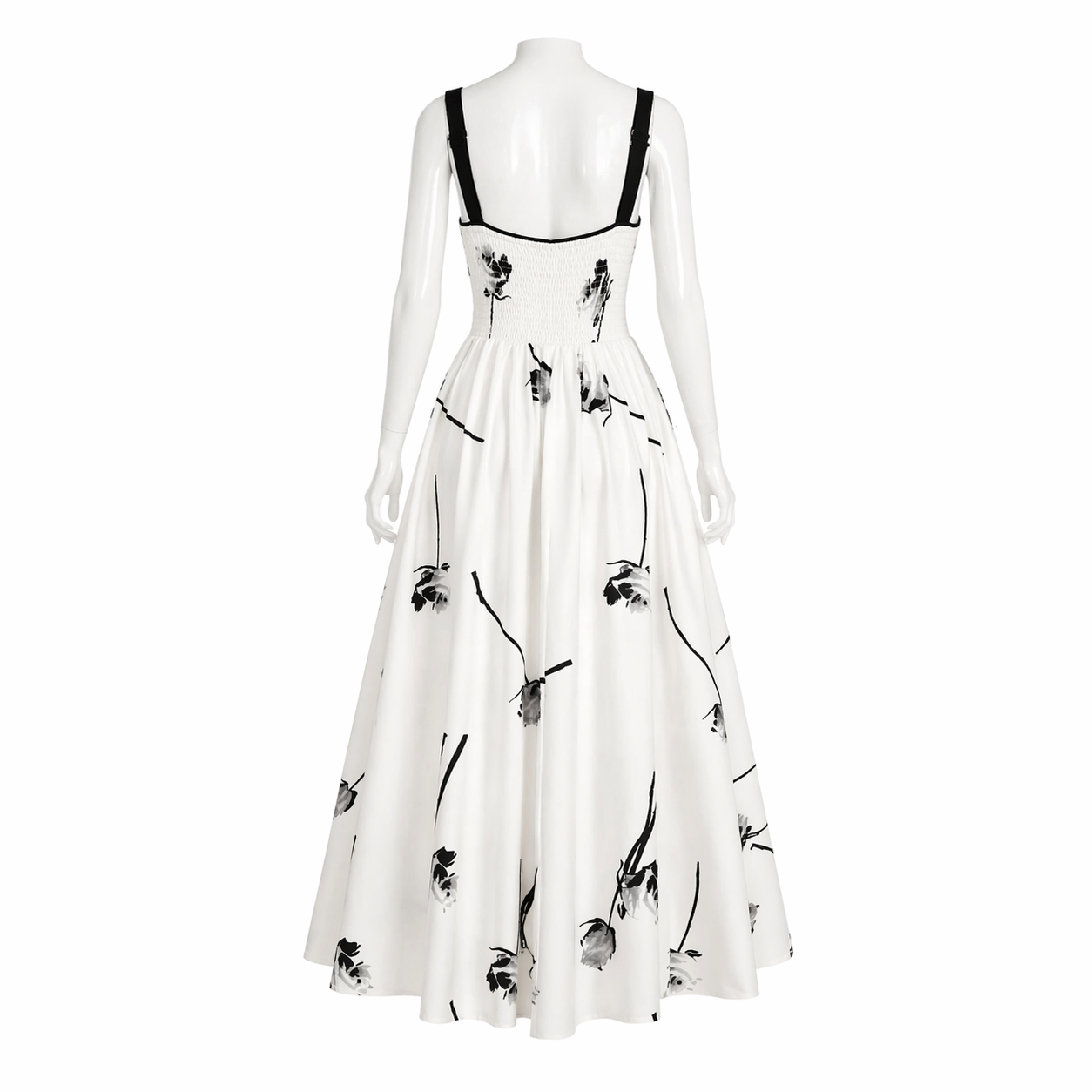 Noir Botanica A-Line Gown
