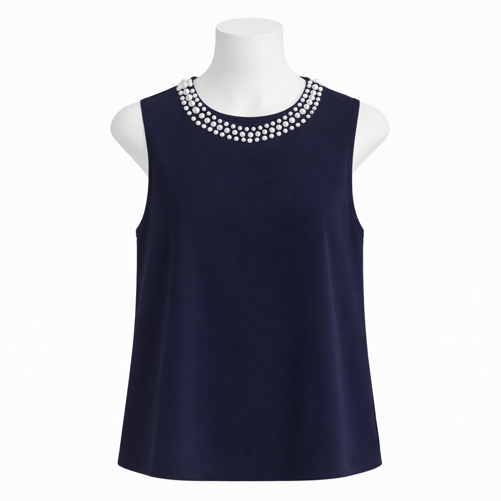 Royal Pearl Luxe Tank Top