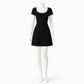 Short sleeve A-line mini dress