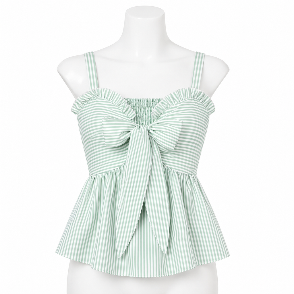 Celeste Jardin Bow Peplum Top