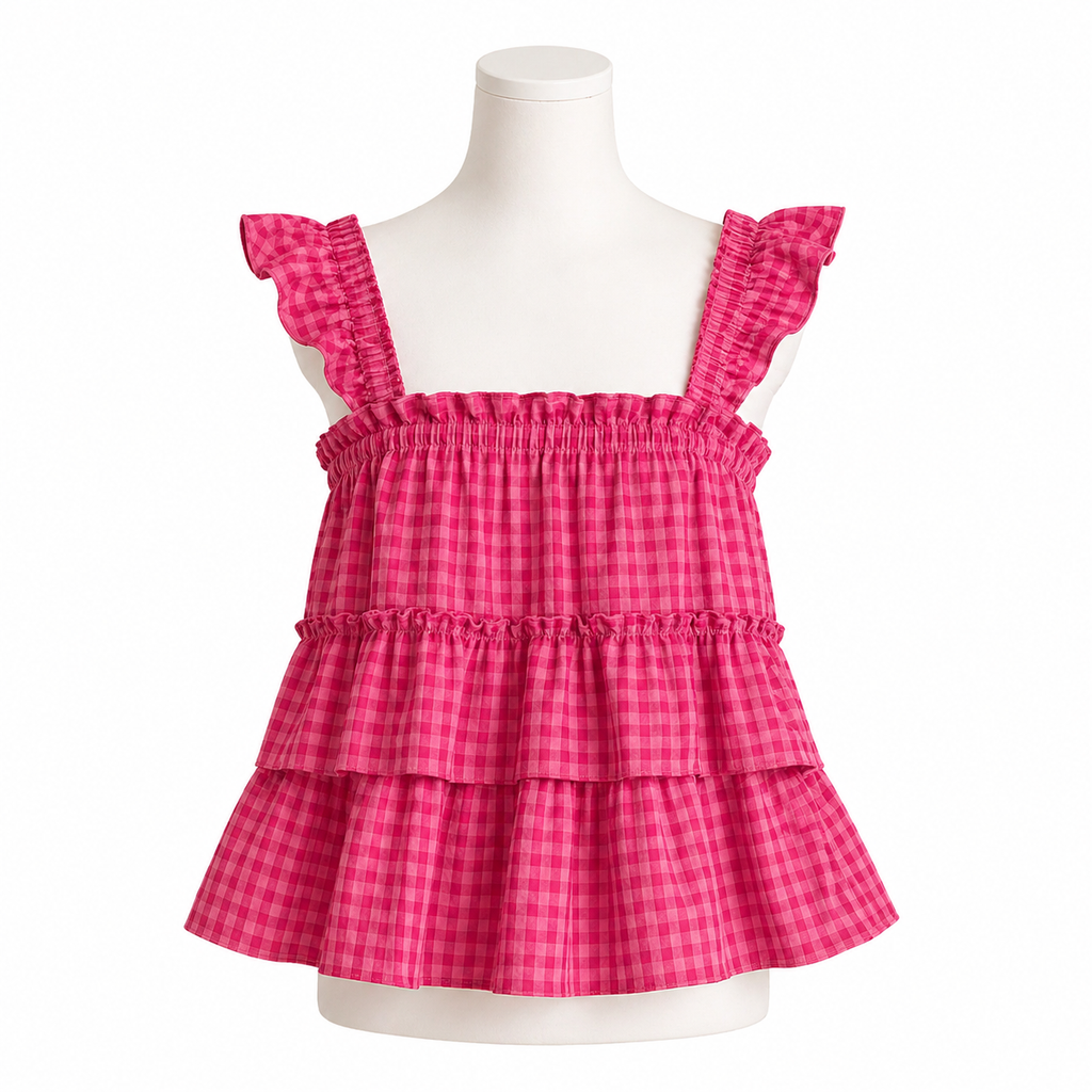 Rosé Riviera Ruffle Top