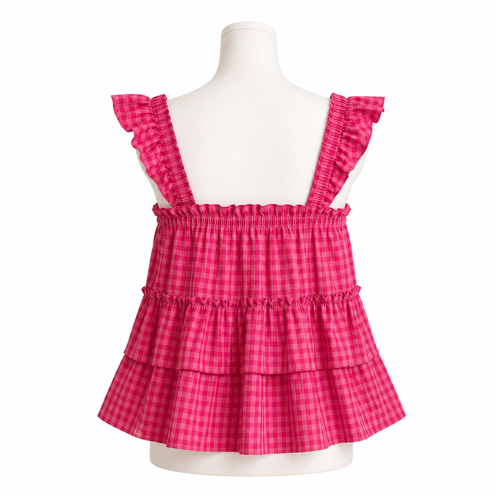 Rosé Riviera Ruffle Top