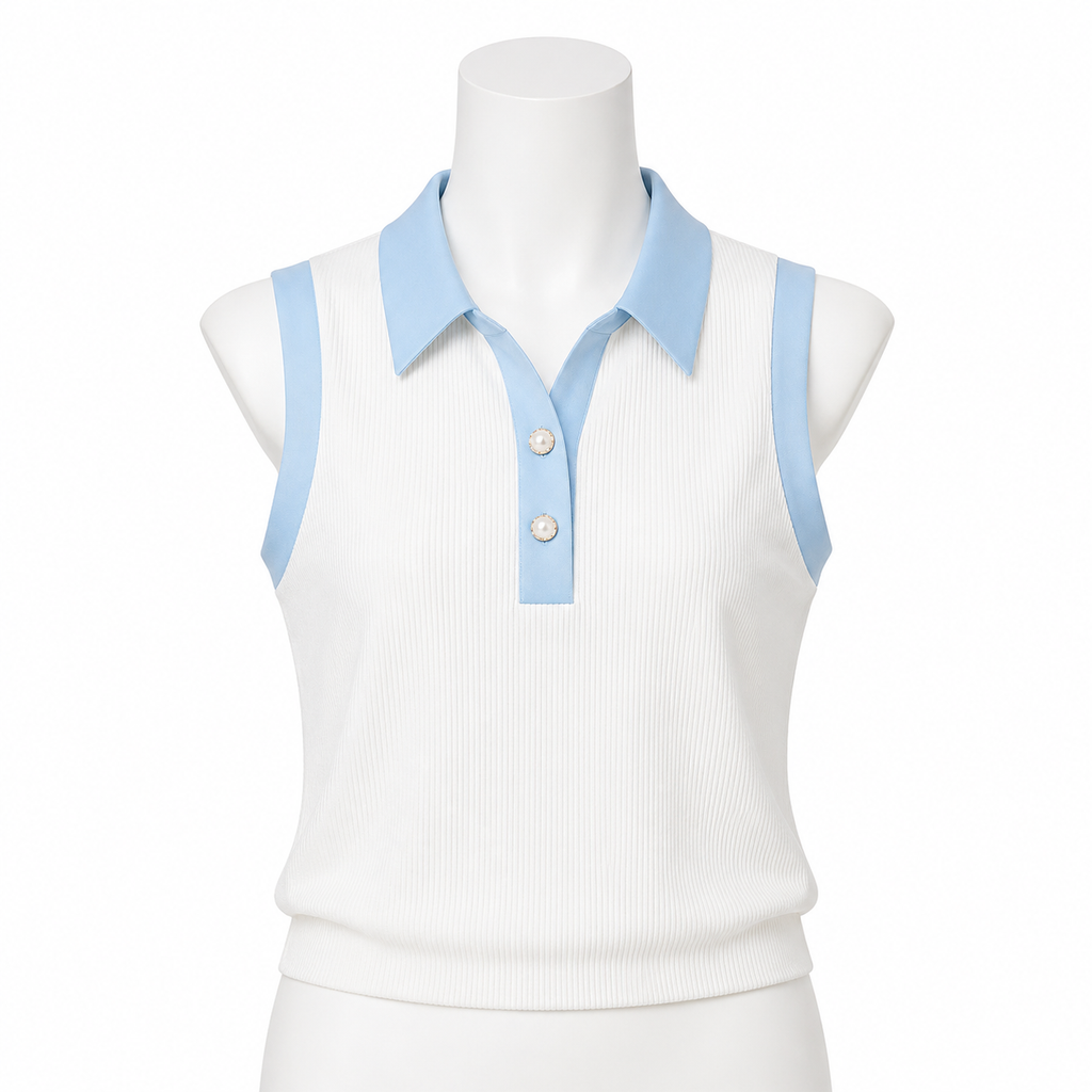 Azure Élan Knit Polo