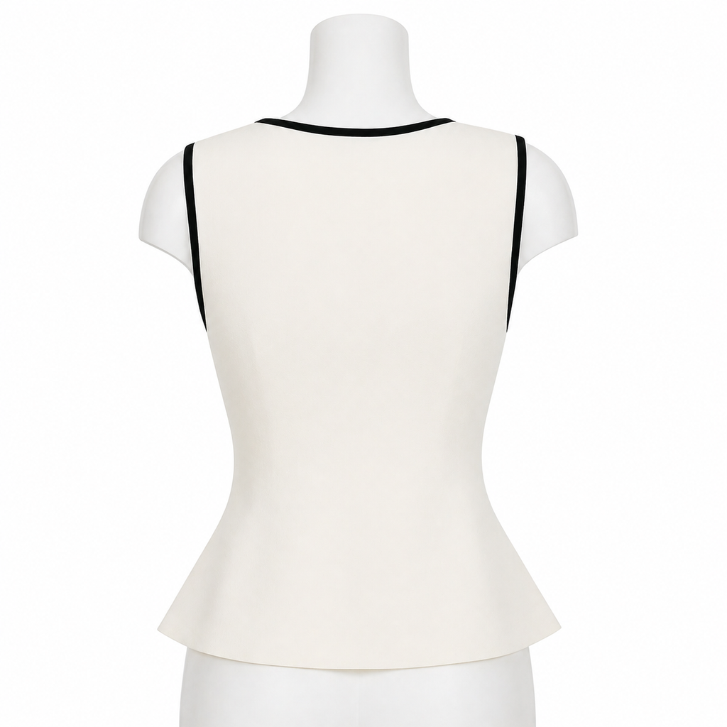 Étoile Noir Ruffle Peplum Top