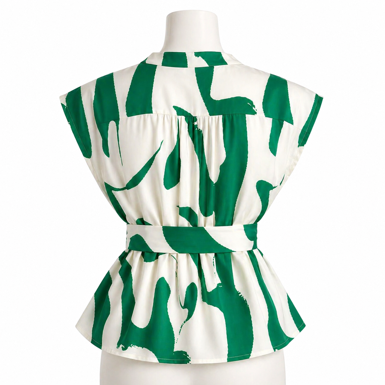 Emerald Muse Pleated Peplum Top