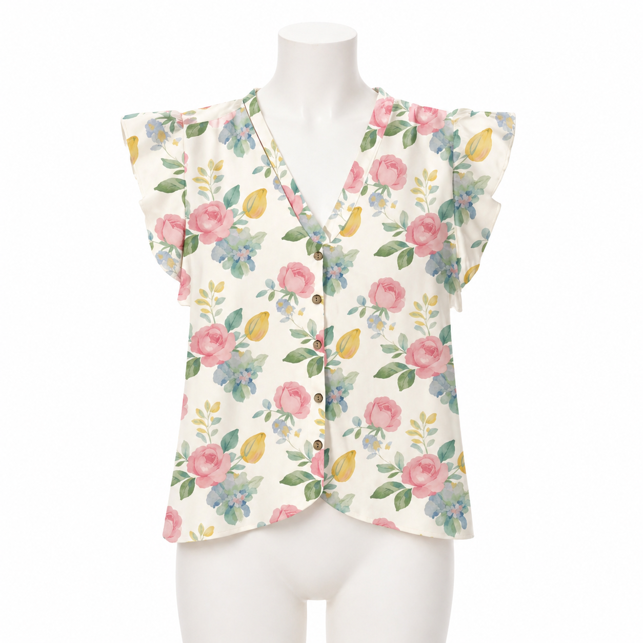 Blush Garden Silk Whisper Blouse