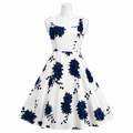 Midnight Bloom A-Line Dress