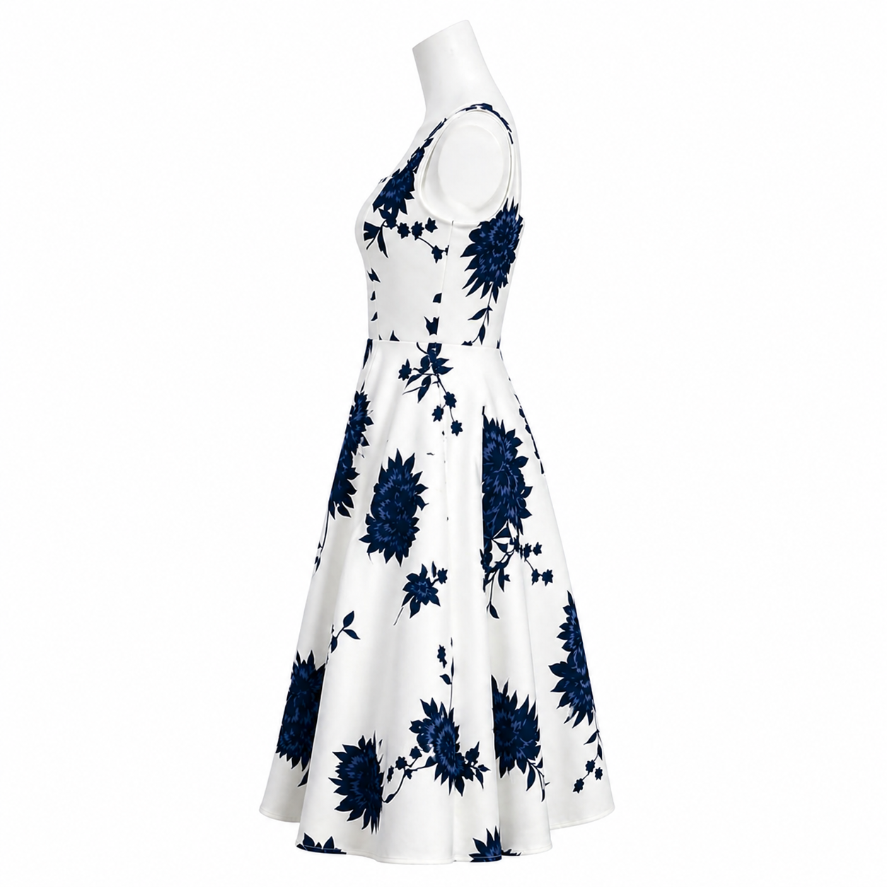 Midnight Bloom A-Line Dress