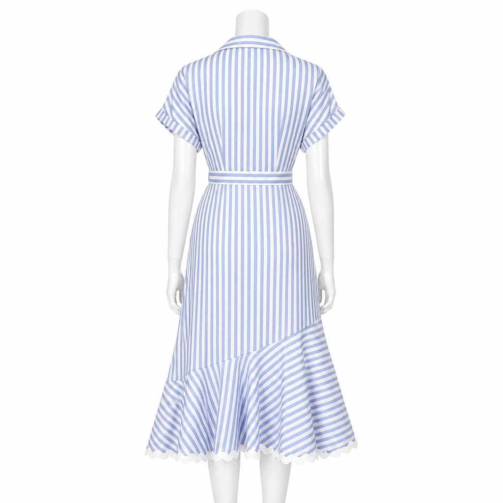 Azure Riviera Wrap Midi Dress