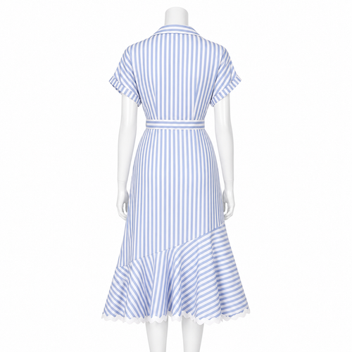 Azure Riviera Wrap Midi Dress