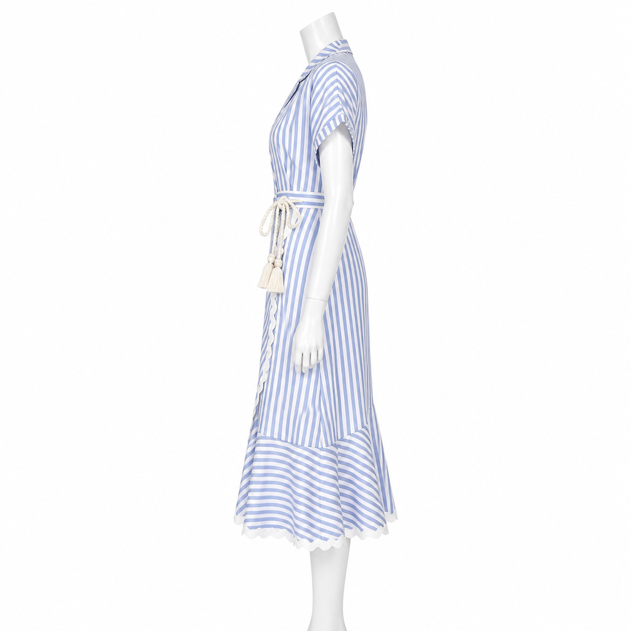Azure Riviera Wrap Midi Dress